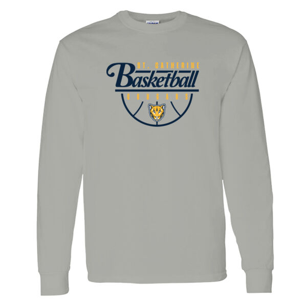 St. Catherine Basketball Grey Heavy Cotton 100% Cotton Long Sleeve T Shirt Thumbnail