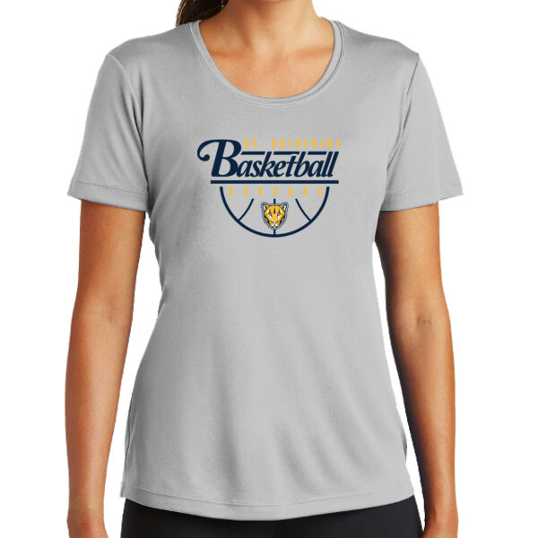 St. Catherine Basketball Ladies Silver PosiCharge Competitor Tee Thumbnail