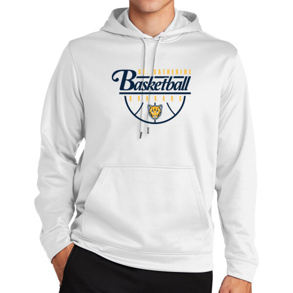 St. Catherine Basketball White Sport Wick Fleece Hooded Pullover Thumbnail
