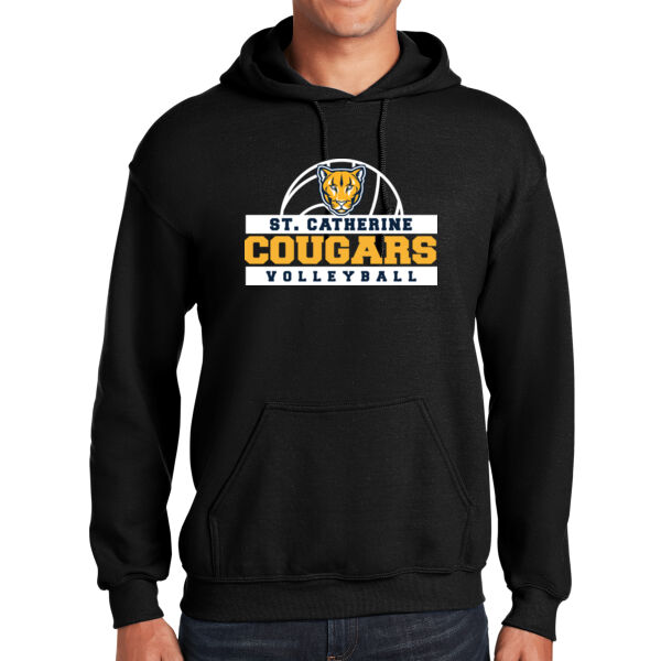 St Catherine’s CYO Volleyball Black Heavy Blend Hooded Sweatshirt Thumbnail