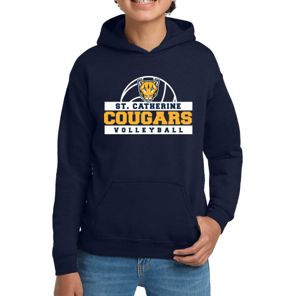 St Catherine’s CYO Volleyball Youth Navy Heavy Blend Hooded Sweatshirt Thumbnail