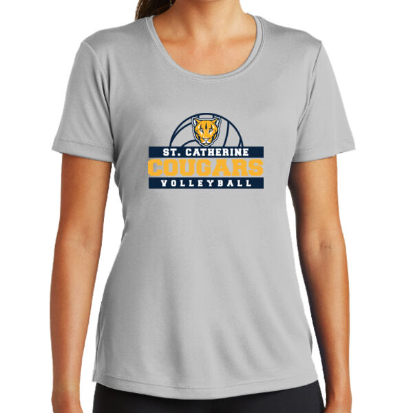 St Catherine’s CYO Volleyball Ladies Silver PosiCharge Competitor Tee Thumbnail