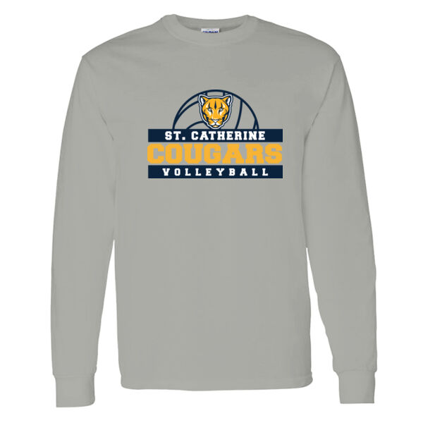 St Catherine’s CYO Volleyball Grey Heavy Cotton 100% Cotton Long Sleeve T Shirt Thumbnail