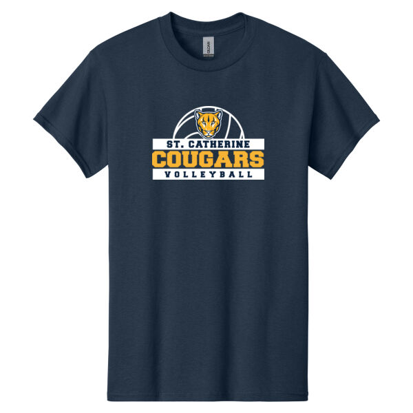 St Catherine’s CYO Volleyball Navy Heavy Cotton 100% Cotton T Shirt Thumbnail