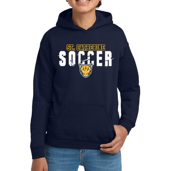 St Catherine’s CYO Soccer Youth Navy Heavy Blend Hooded Sweatshirt Thumbnail