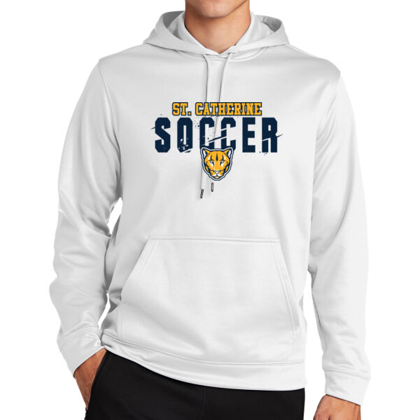 St Catherine’s CYO White Soccer White Sport Wick Fleece Hooded Pullover Thumbnail