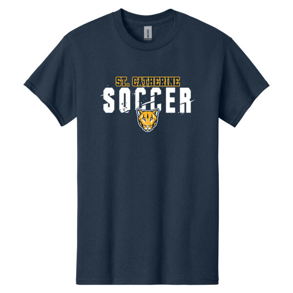 St Catherine’s CYO Soccer Navy Heavy Cotton 100% Cotton T Shirt Thumbnail