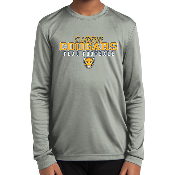 St Catherine’s CYO Flag Football Youth Long Sleeve PosiCharge Competitor Tee Thumbnail
