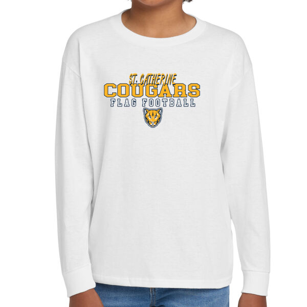 St Catherine’s CYO Flag Football Youth Heavy Cotton 100% Cotton Long Sleeve T Shirt Thumbnail