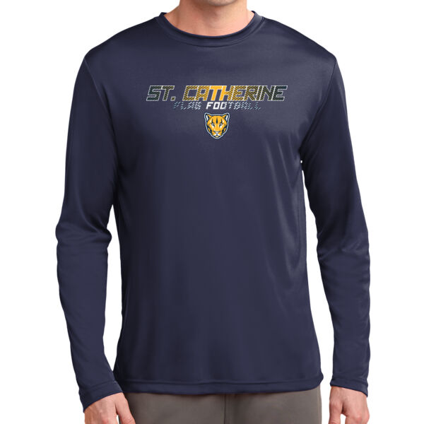 St. Catherine Girls Navy Flag Football Long Sleeve PosiCharge Competitor Tee Thumbnail
