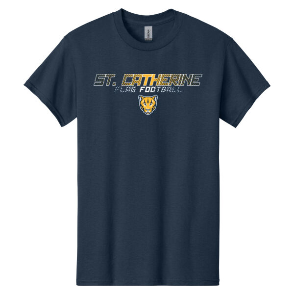 St. Catherine Girls Navy Flag Football Heavy Cotton 100% Cotton T Shirt Thumbnail