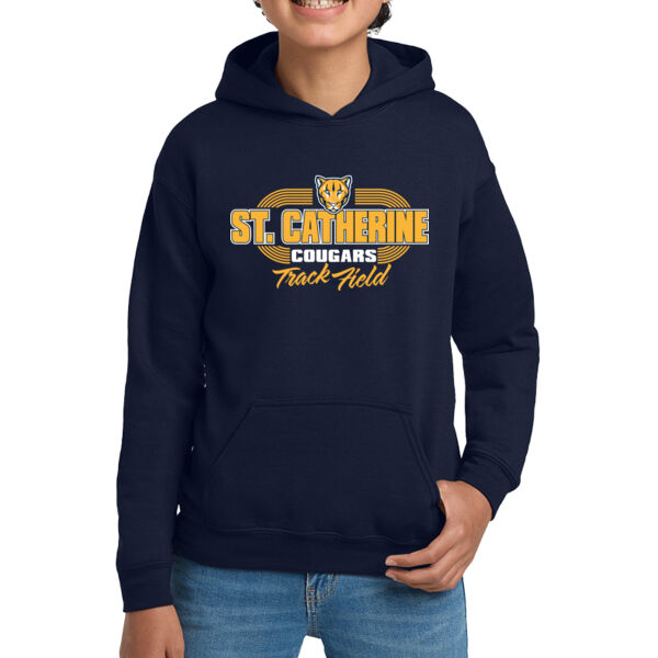 St. Catherine Track and Field Youth Navy Heavy Blend Hooded Sweatshirt Thumbnail