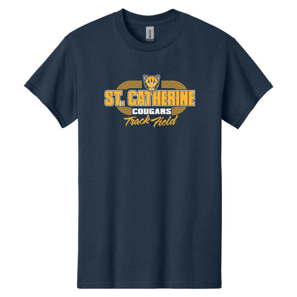 St. Catherine Track and Field Navy Heavy Cotton 100% Cotton T Shirt Thumbnail