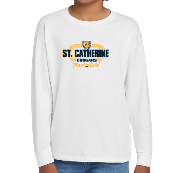St. Catherine Track and Field Youth Heavy Cotton 100% Cotton Long Sleeve T Shirt Thumbnail