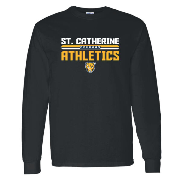 St. Catherine Athletics Black Heavy Cotton 100% Cotton Long Sleeve T Shirt Thumbnail
