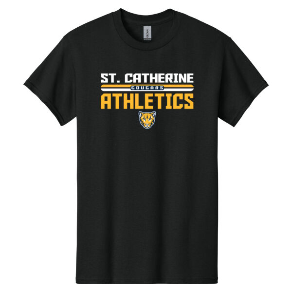St. Catherine Athletics Black Heavy Cotton 100% Cotton T Shirt Thumbnail