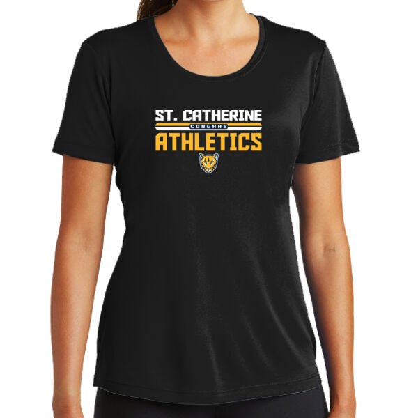 St. Catherine Athletics Ladies Black PosiCharge Competitor Tee Thumbnail