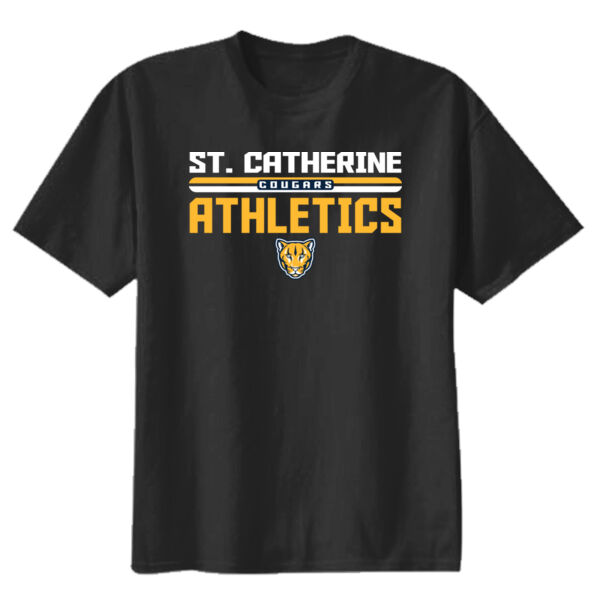 St. Catherine Athletics Black Youth Heavy Cotton 100% Cotton T Shirt Thumbnail