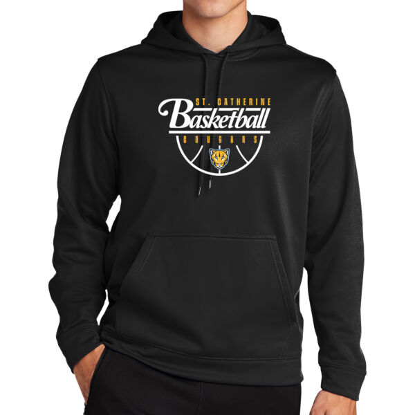 St. Catherine Basketball Black Sport Wick Fleece Hooded Pullover Thumbnail