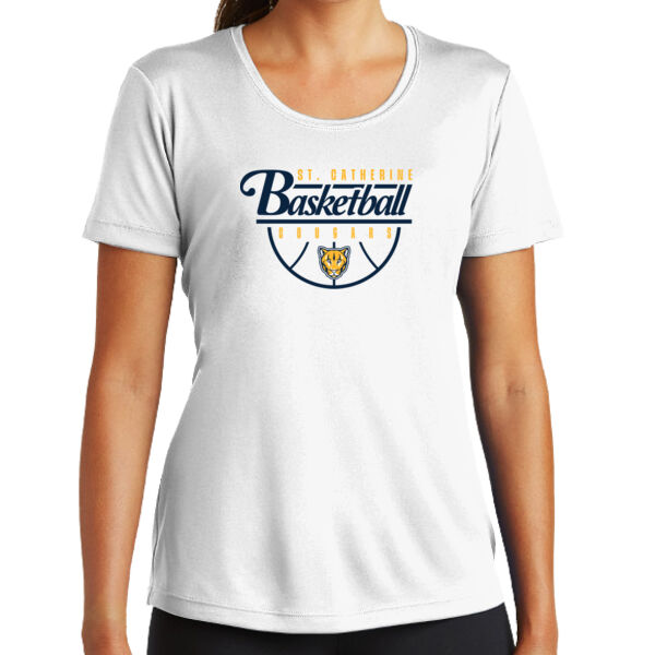 St. Catherine Basketball Ladies White PosiCharge Competitor Tee Thumbnail