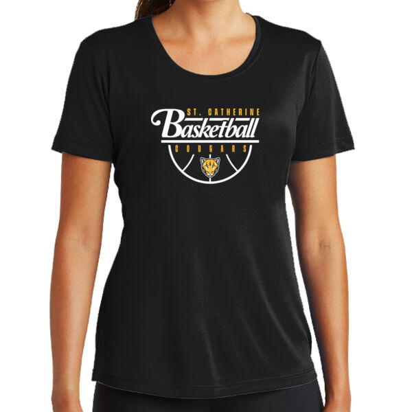 St. Catherine Basketball Ladies Black PosiCharge Competitor Tee Thumbnail