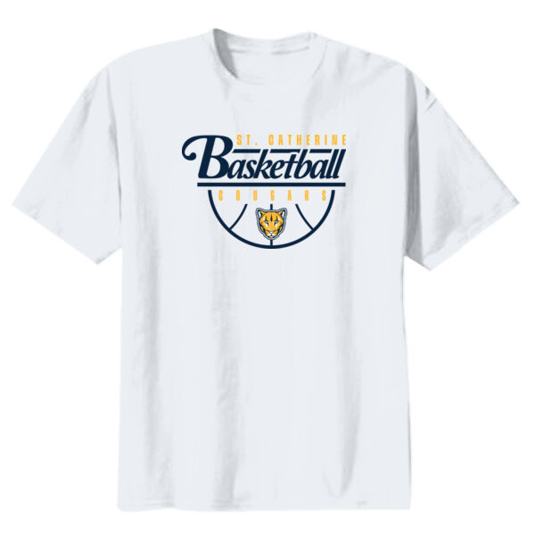 St. Catherine Basketball Youth White Heavy Cotton 100% Cotton T Shirt Thumbnail