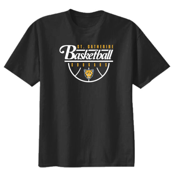 St. Catherine Basketball Youth Black Heavy Cotton 100% Cotton T Shirt Thumbnail