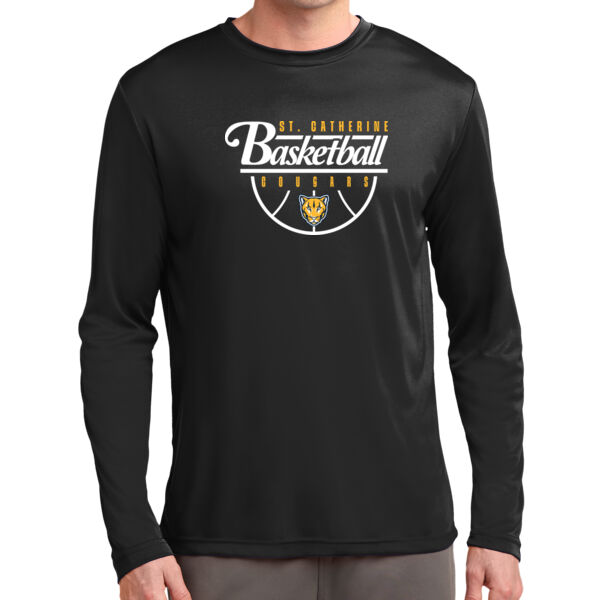St. Catherine Basketball Black Long Sleeve PosiCharge Competitor Tee Thumbnail