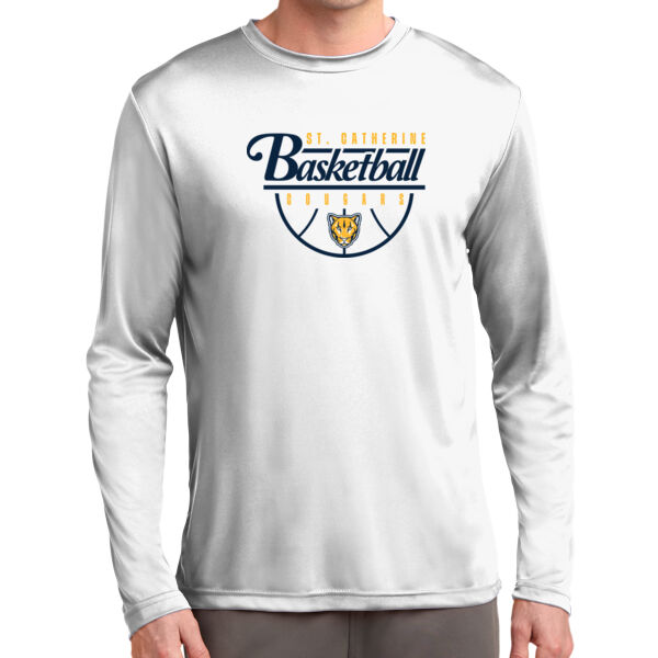 St. Catherine Basketball White Long Sleeve PosiCharge Competitor Tee Thumbnail