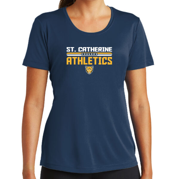 St. Catherine Athletics Ladies Navy PosiCharge Competitor Tee Thumbnail