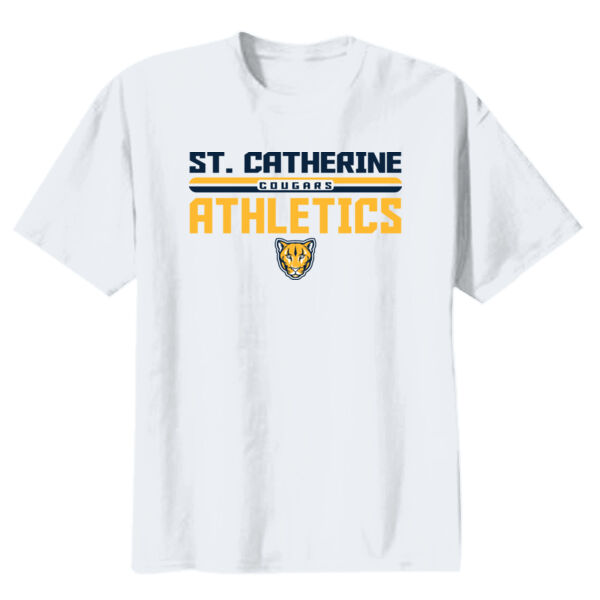 St. Catherine Athletics Youth White Heavy Cotton 100% Cotton T Shirt Thumbnail