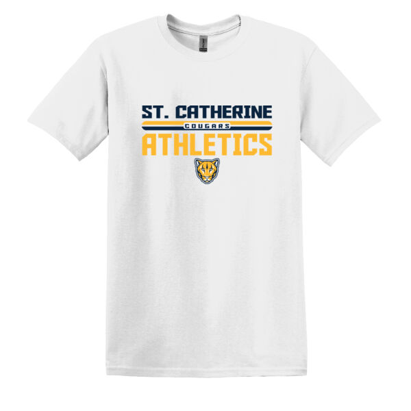 St. Catherine Athletics White Heavy Cotton 100% Cotton T Shirt Thumbnail