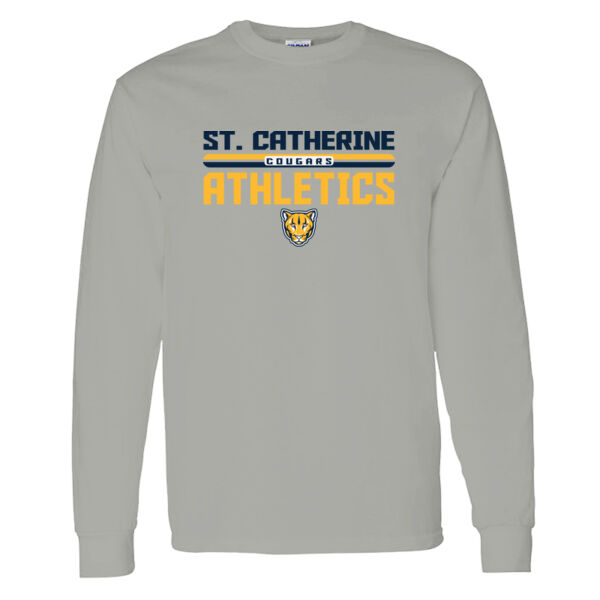 St. Catherine Athletics Grey Heavy Cotton 100% Cotton Long Sleeve T Shirt Thumbnail