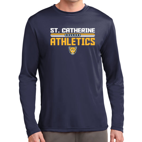 St. Catherine Athletics Navy Long Sleeve PosiCharge Competitor Tee Thumbnail