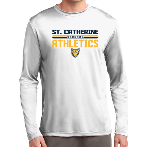 St. Catherine Athletics White Long Sleeve PosiCharge Competitor Tee Thumbnail