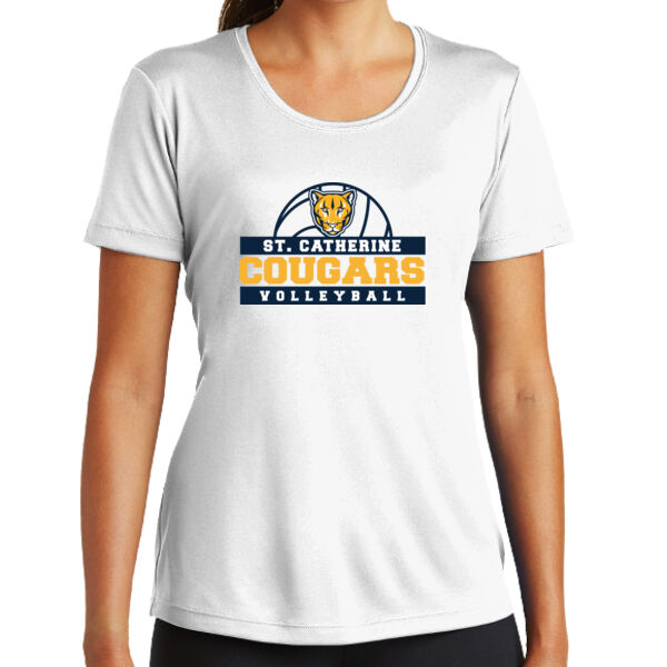 St Catherine’s CYO Volleyball Ladies White PosiCharge Competitor Tee Thumbnail