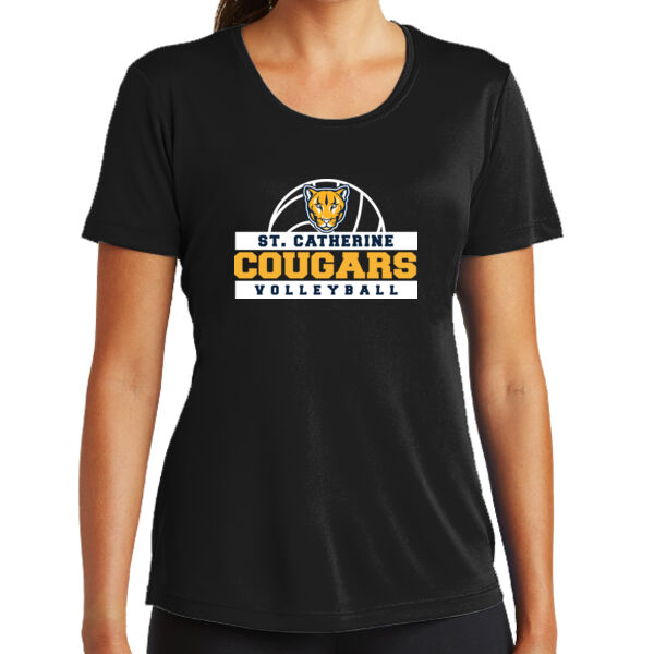 St Catherine’s CYO Volleyball Ladies Black PosiCharge Competitor Tee Thumbnail