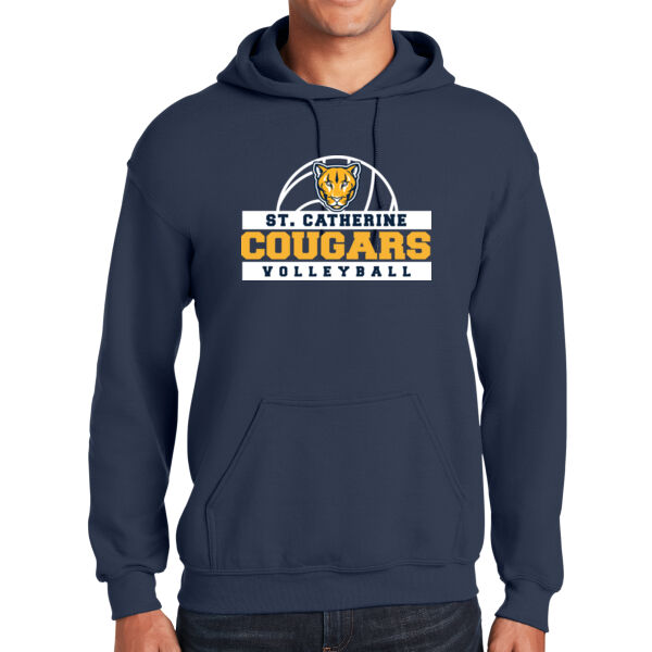 St Catherine’s CYO Volleyball Navy Heavy Blend Hooded Sweatshirt Thumbnail