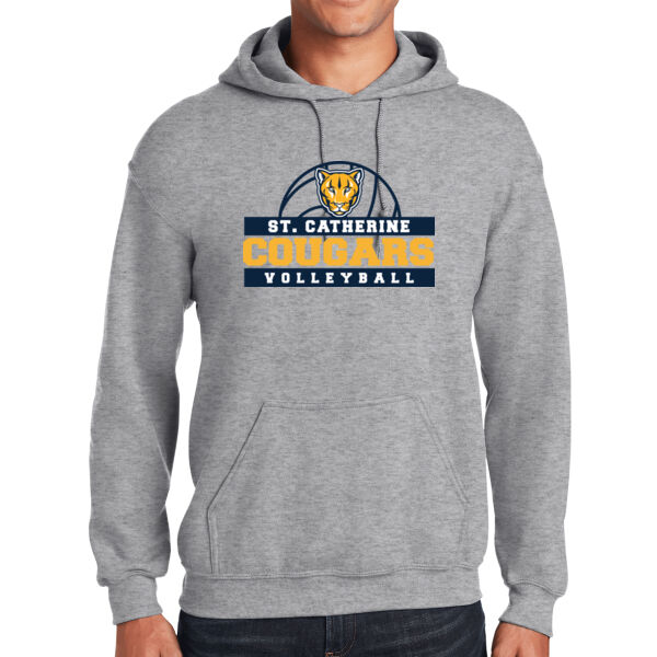 St Catherine’s CYO Volleyball Grey Heavy Blend Hooded Sweatshirt Thumbnail