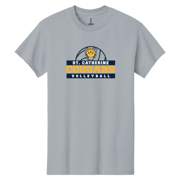 St Catherine’s CYO Volleyball Grey Heavy Cotton 100% Cotton T Shirt Thumbnail