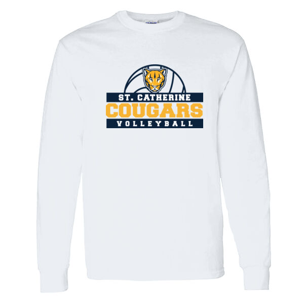 St Catherine’s CYO Volleyball White Heavy Cotton 100% Cotton Long Sleeve T Shirt Thumbnail
