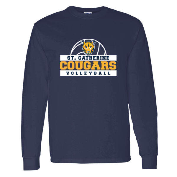 St Catherine’s CYO Volleyball Navy Heavy Cotton 100% Cotton Long Sleeve T Shirt Thumbnail
