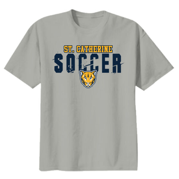 St Catherine’s CYO Soccer Youth Grey Heavy Cotton 100% Cotton T Shirt Thumbnail