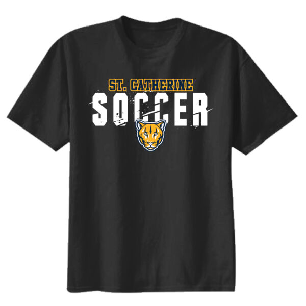 St Catherine’s CYO Soccer Youth Black Heavy Cotton 100% Cotton T Shirt Thumbnail