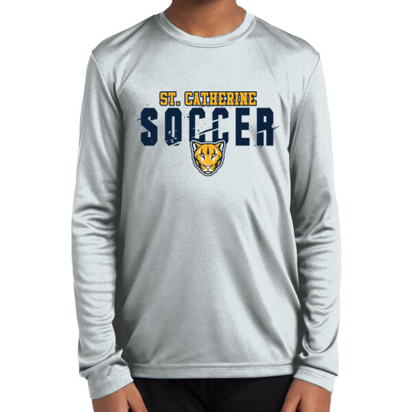 St Catherine’s CYO Soccer Youth White Long Sleeve PosiCharge Competitor Tee Thumbnail