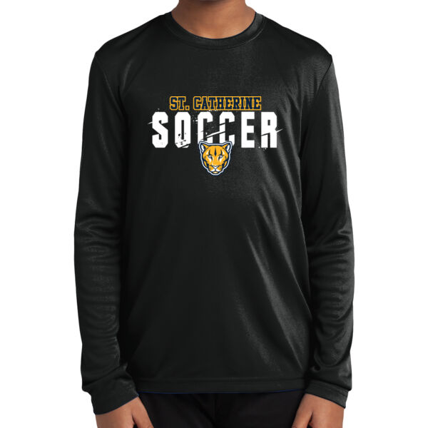 St Catherine’s CYO Soccer Youth Black Long Sleeve PosiCharge Competitor Tee Thumbnail