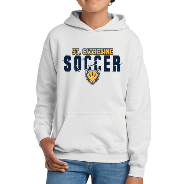 St Catherine’s CYO Soccer Youth White Heavy Blend Hooded Sweatshirt Thumbnail