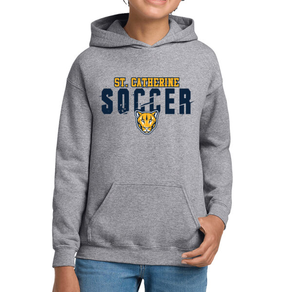 St Catherine’s CYO Soccer Youth Grey Heavy Blend Hooded Sweatshirt Thumbnail