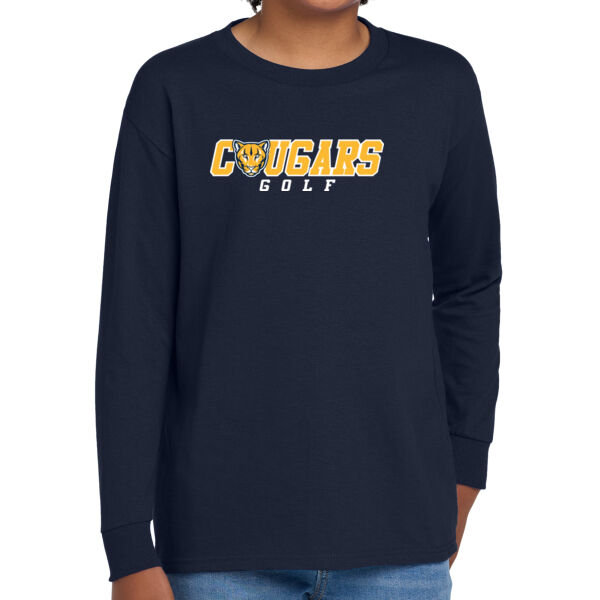 St. Catherine Golf Youth Navy Heavy Cotton 100% Cotton Long Sleeve T Shirt  Thumbnail