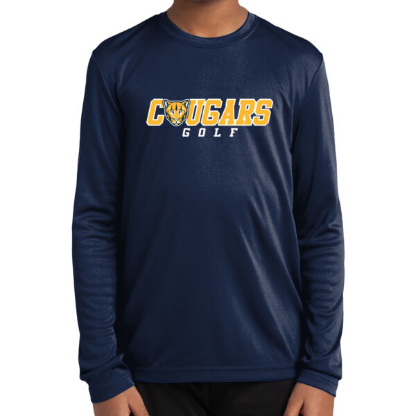St. Catherine Golf Youth Navy Long Sleeve PosiCharge Competitor Tee Thumbnail